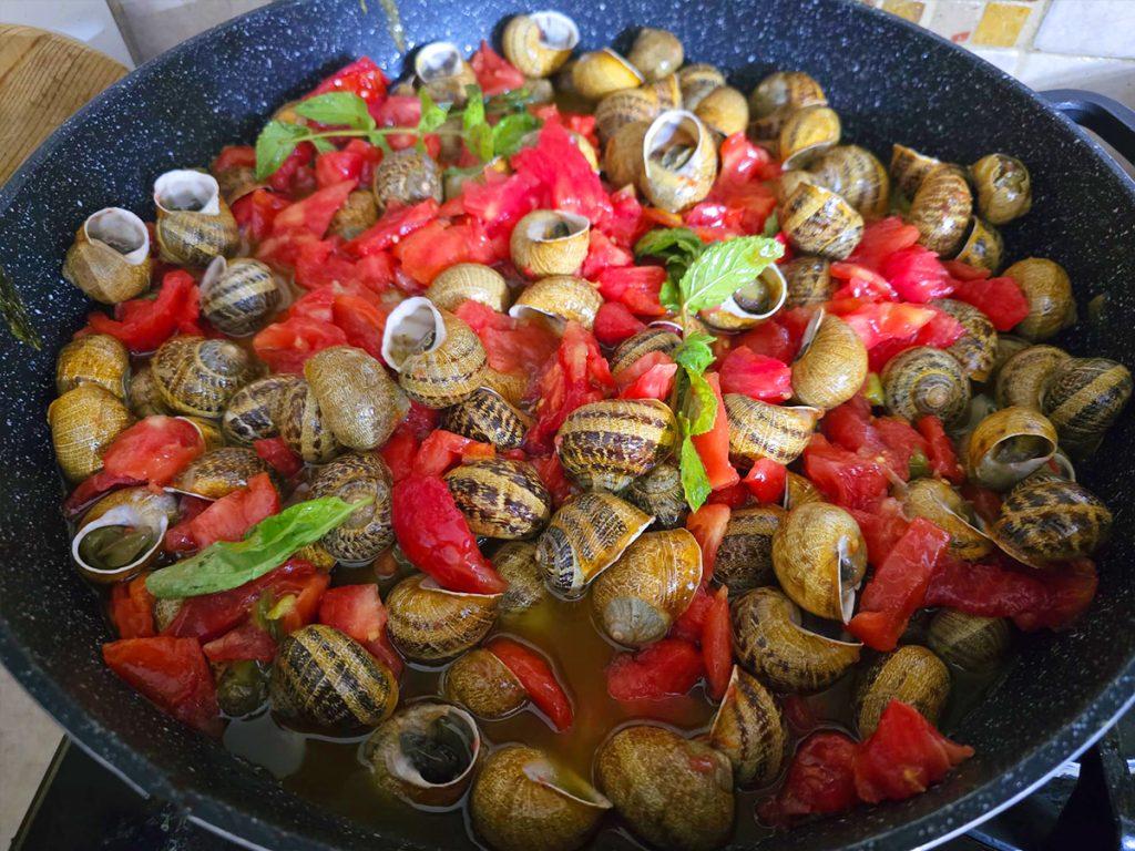 Lumache alla Vastese preparate da Rosanna
